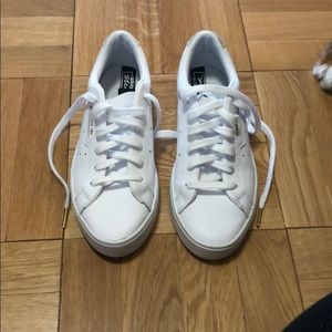 Adidas Sleek Leather Sneakers Size 6